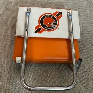 Vintage Cleveland Browns Portable Clip On Seat cushion Folding Chair with Back